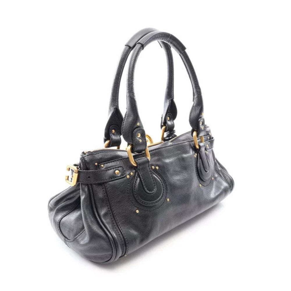 Chloe Black Leather Handbag Paddington Black